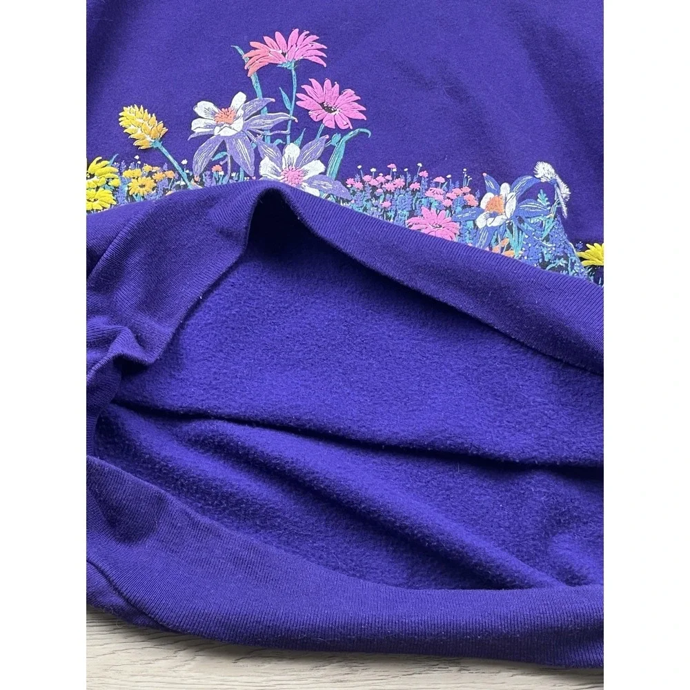 Vintage Gruene Texas Sweatshirt Women's Size Large Floral Double Sided Collared‎